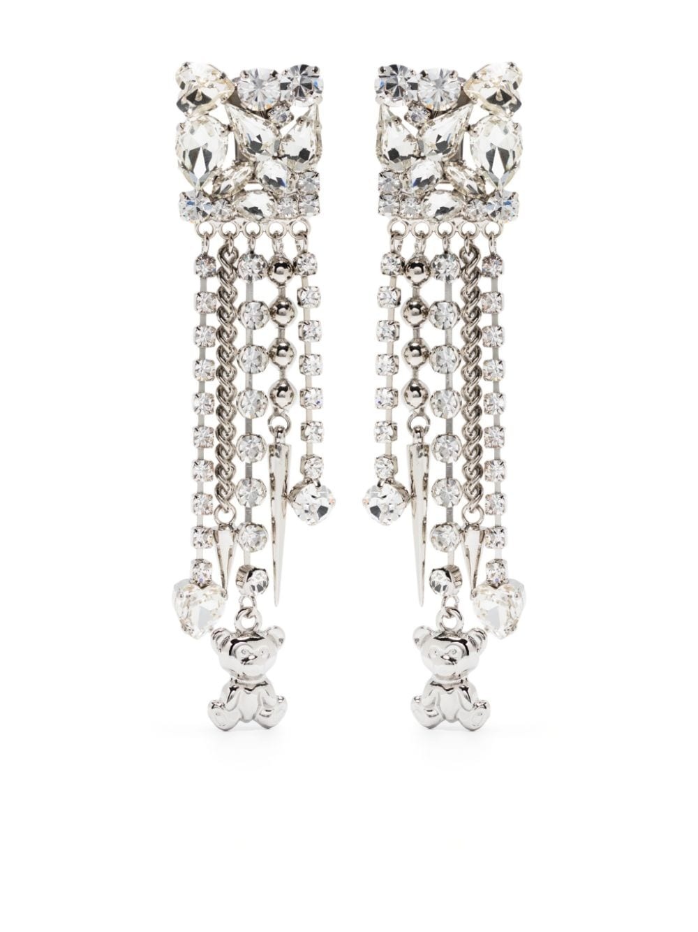 crystal-embellished chandelier earrings - 1