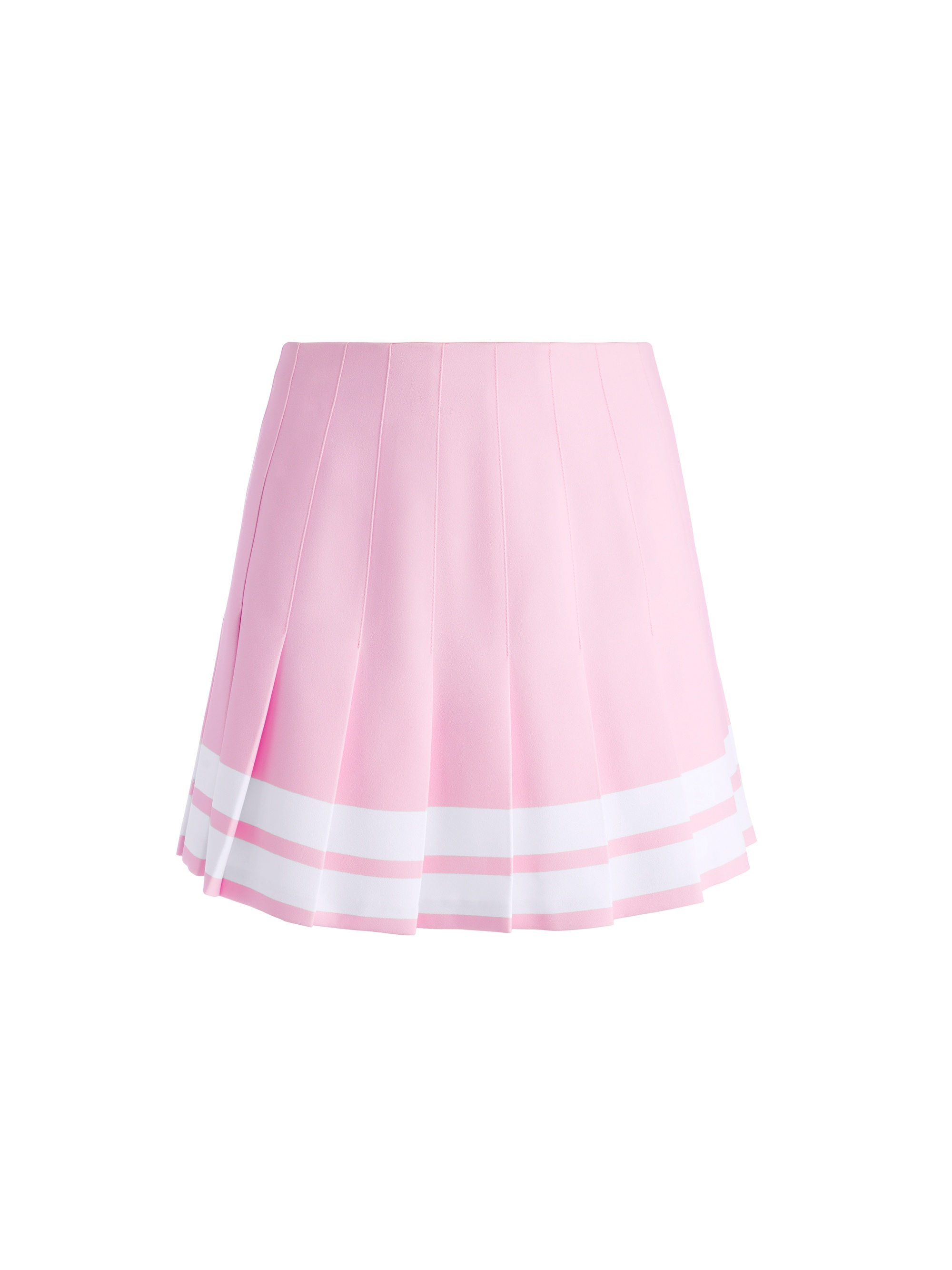 CARTER PLEATED VARISTY STRIPE MINI SKIRT - 1