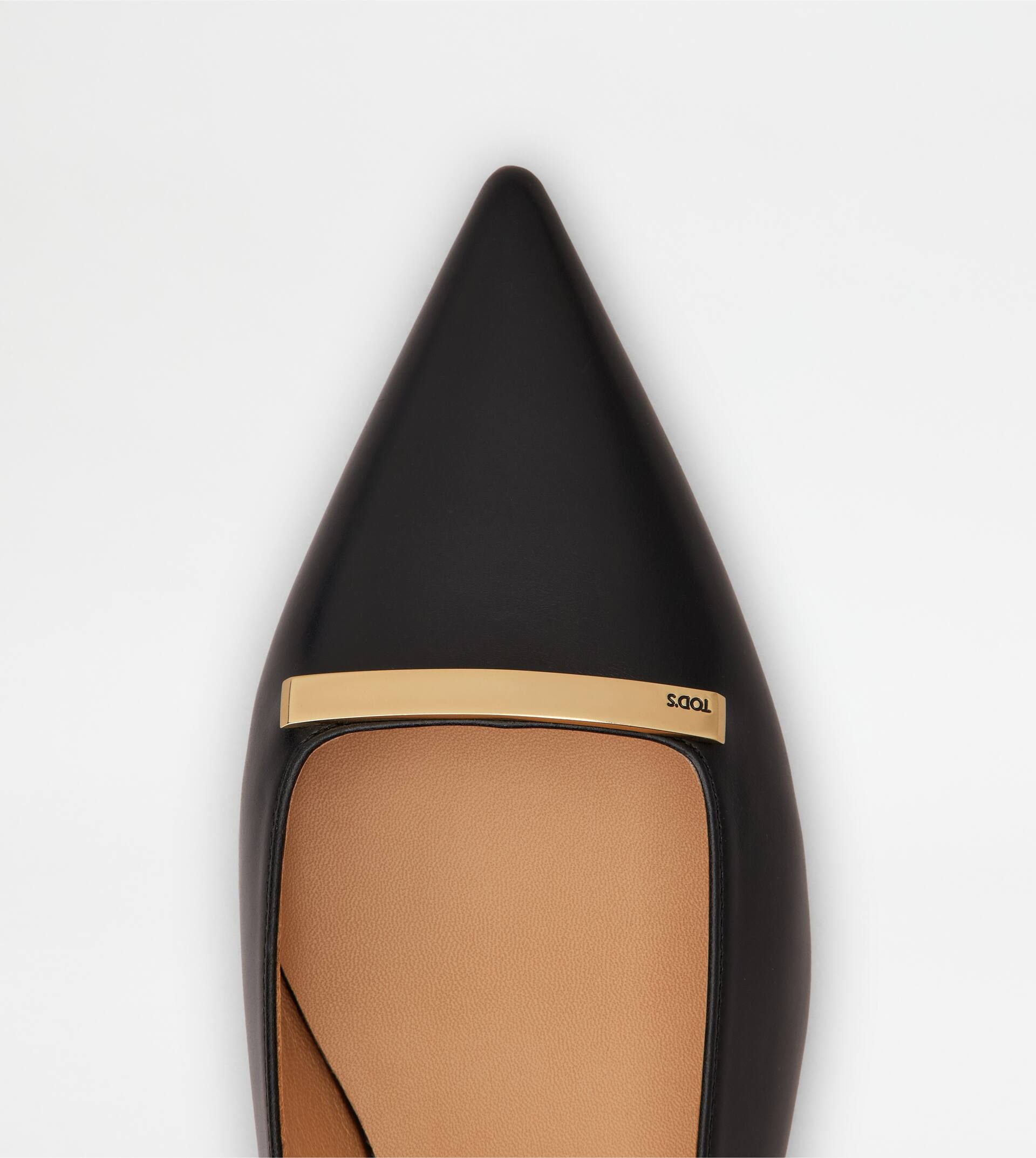 Tod's SLINGBACK BALLERINAS IN LEATHER - BLACK | REVERSIBLE