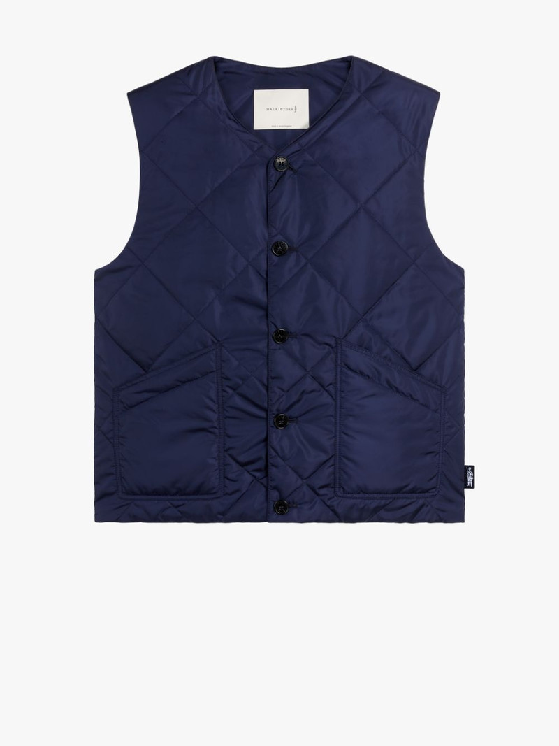 HIG BLUE QUILTED NYLON LINER VEST | GQM-204 1