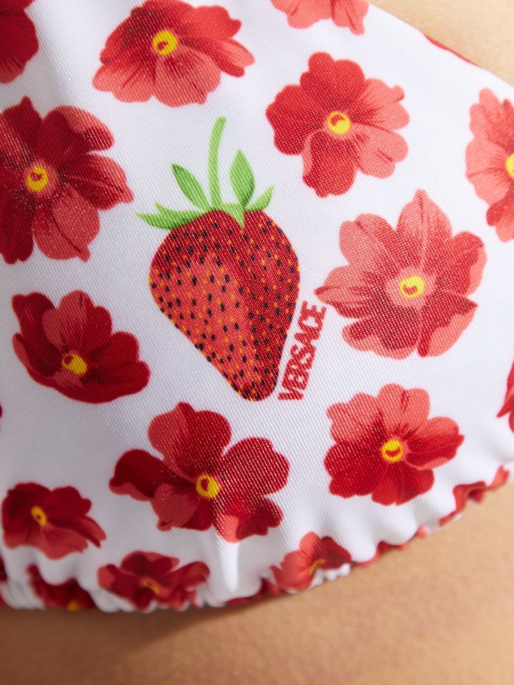 floral-print bikini top - 2