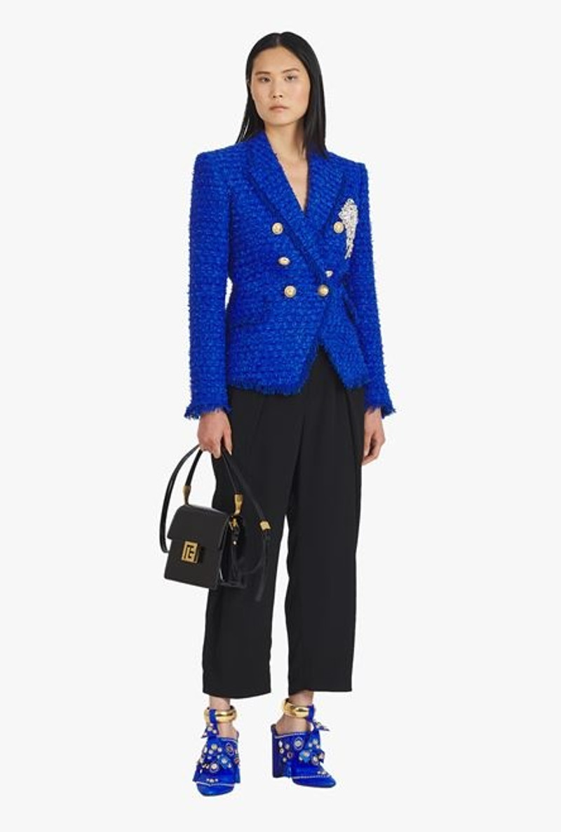 Balmain Black crêpe eco-designed pants outlook