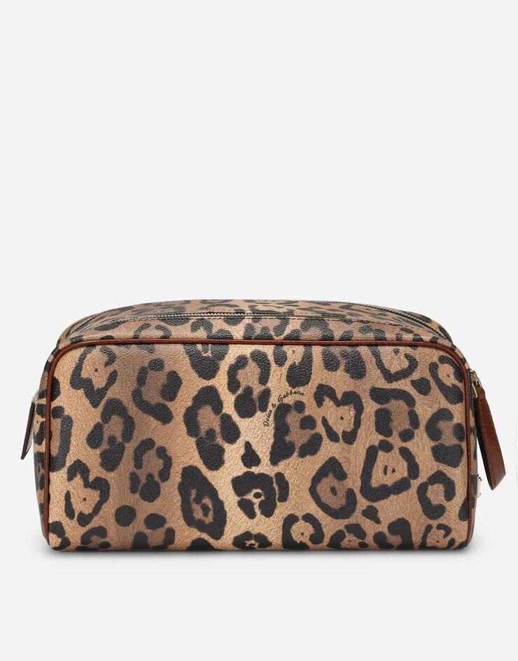 Airpods case in leopard-print Crespo with branded plate - 3