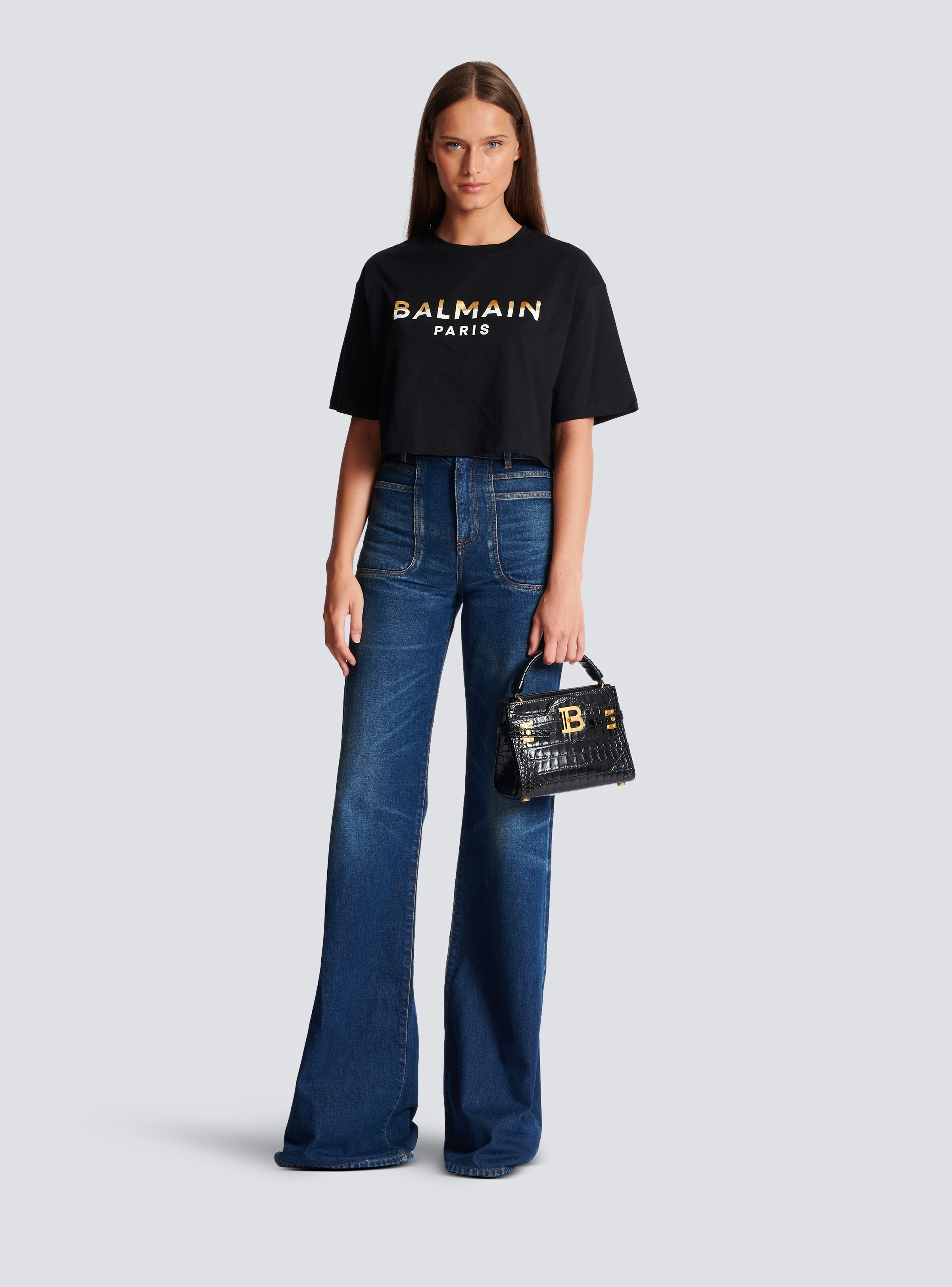 Cropped Balmain Paris T-shirt - 2