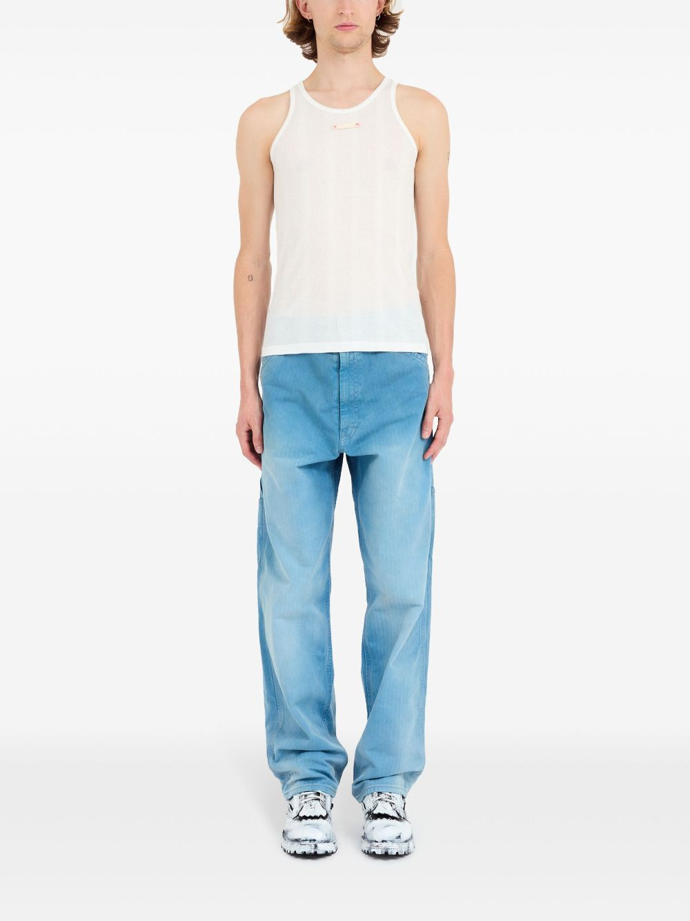 Maison Margiela Men Logo Cotton Blend Tank Top - 4