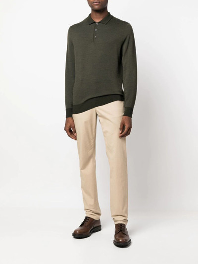 Canali long-sleeve wool polo shirt outlook