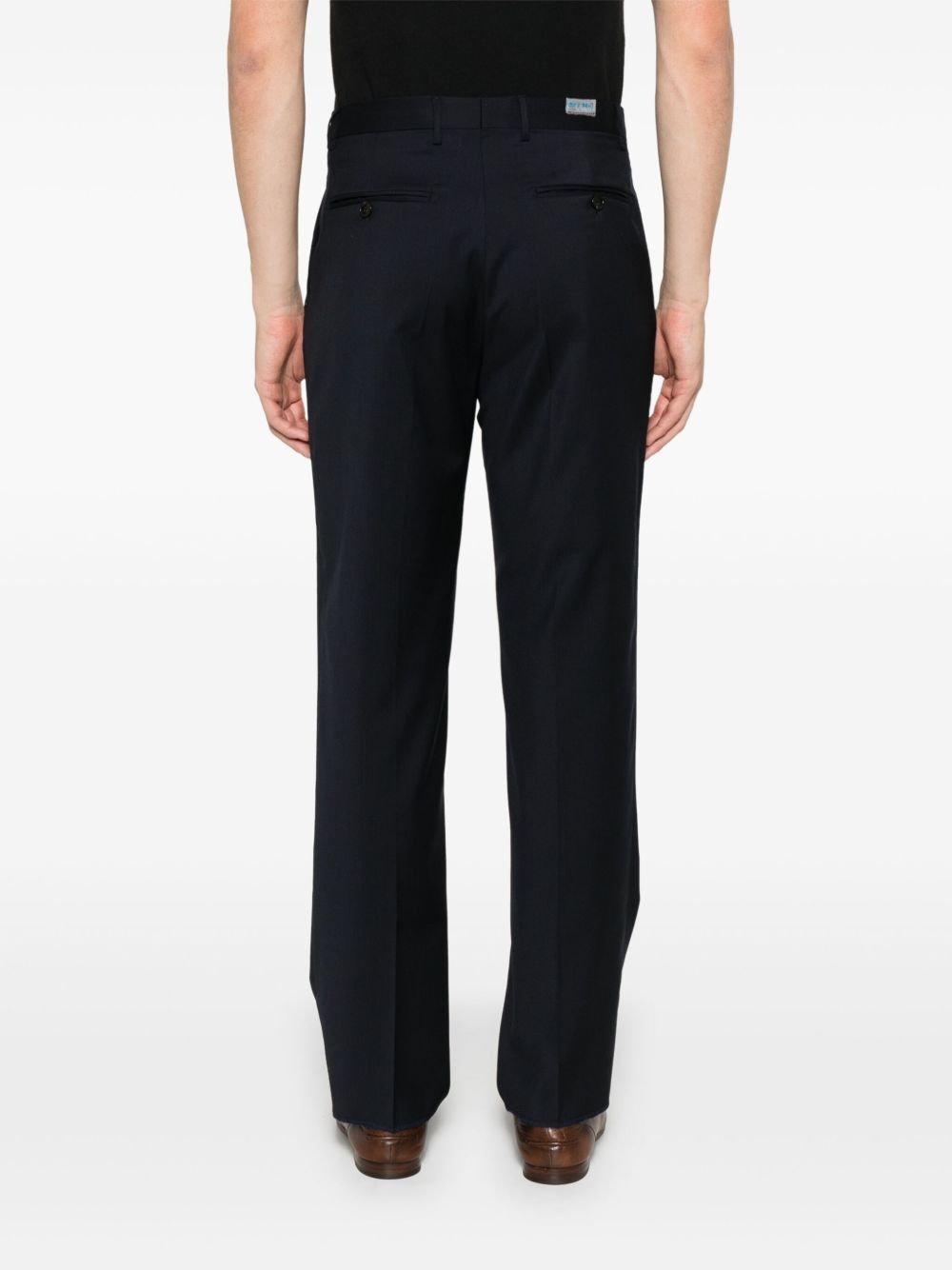 pleat-detailing wool trousers - 4