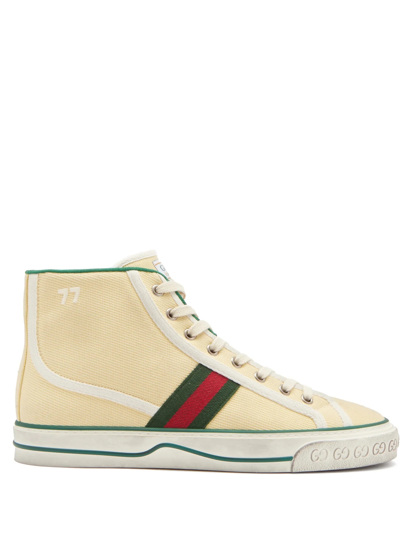 Tennis 1977 Web-stripe canvas high-top trainers - 1