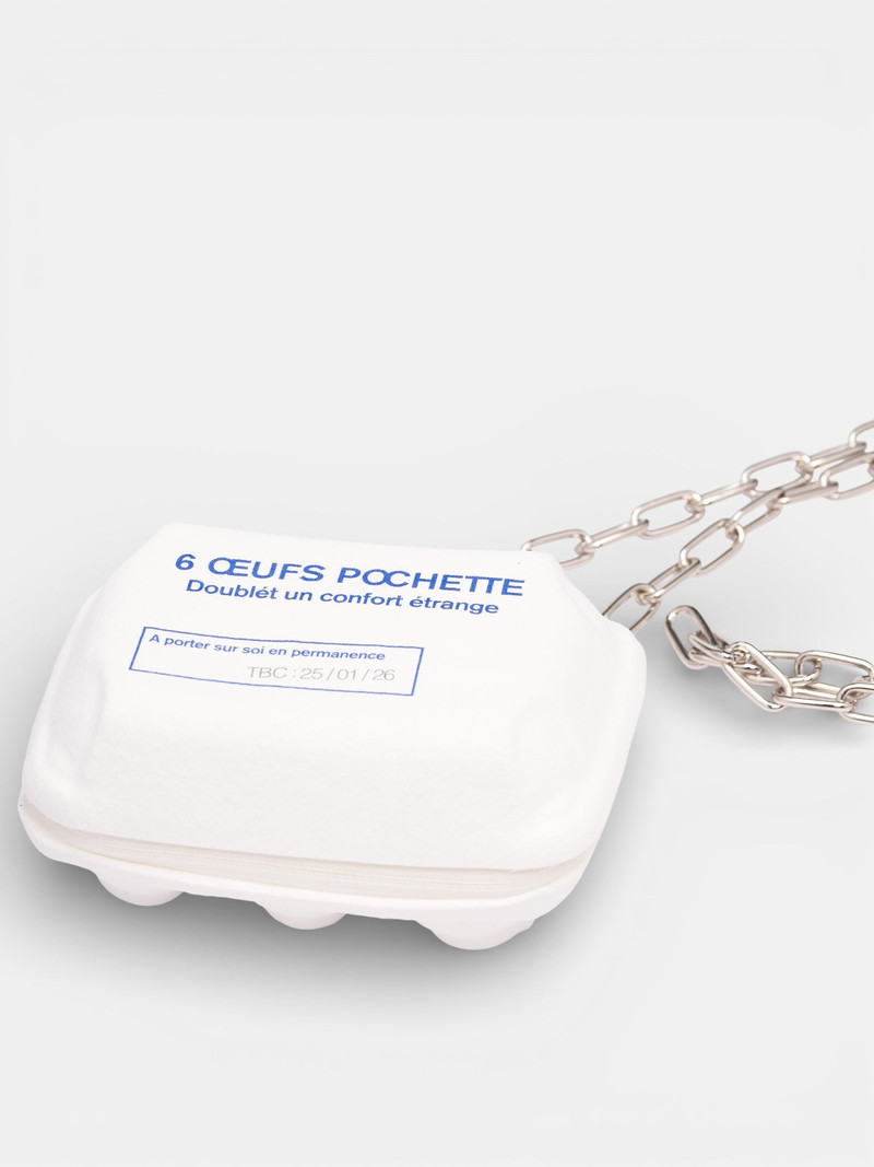 doublet White Trompe L'oeil Egg Bag outlook