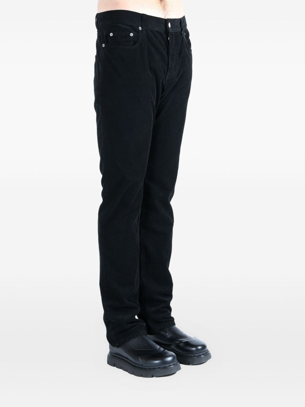 corduroy straight-leg trousers - 3