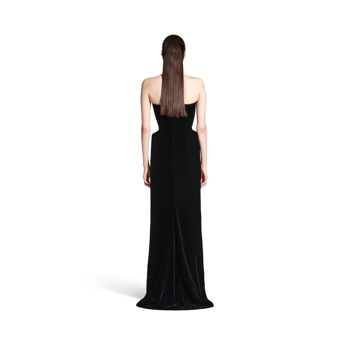 Women's Bustier Gown in Black - 4