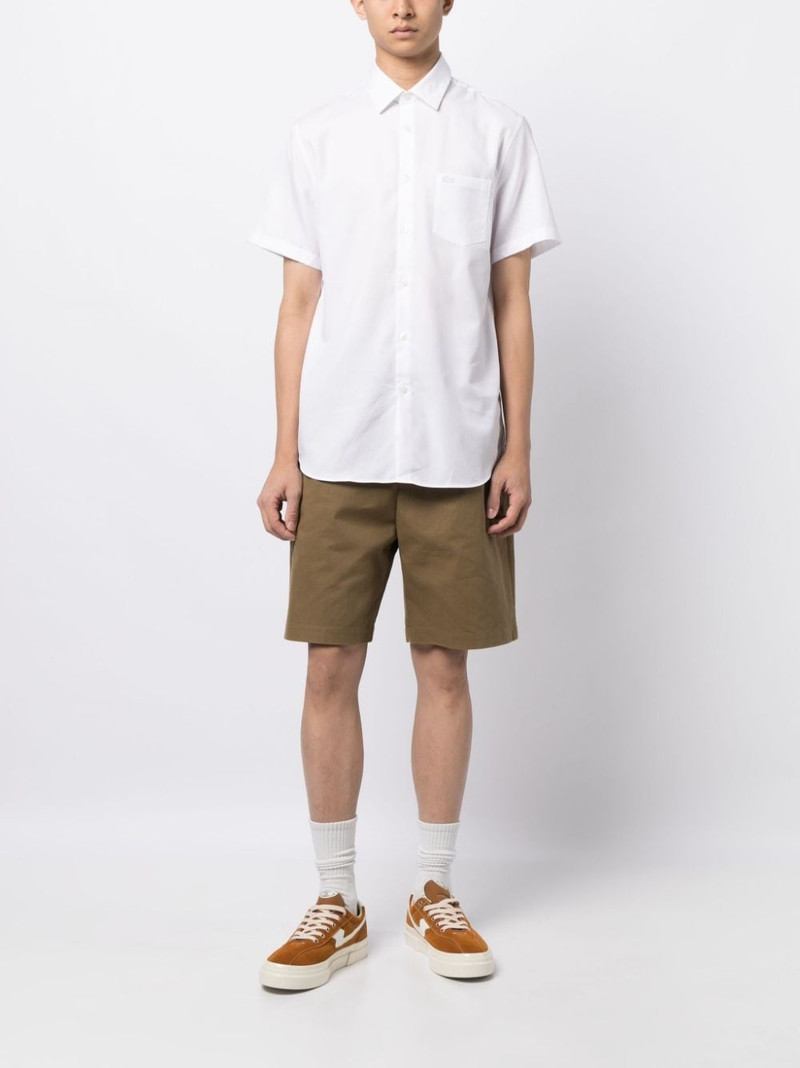 LACOSTE logo-embroidered short-sleeve cotton shirt outlook