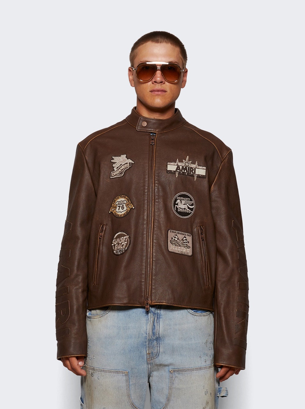Patch Racer Jacket Walnut Brown - 2