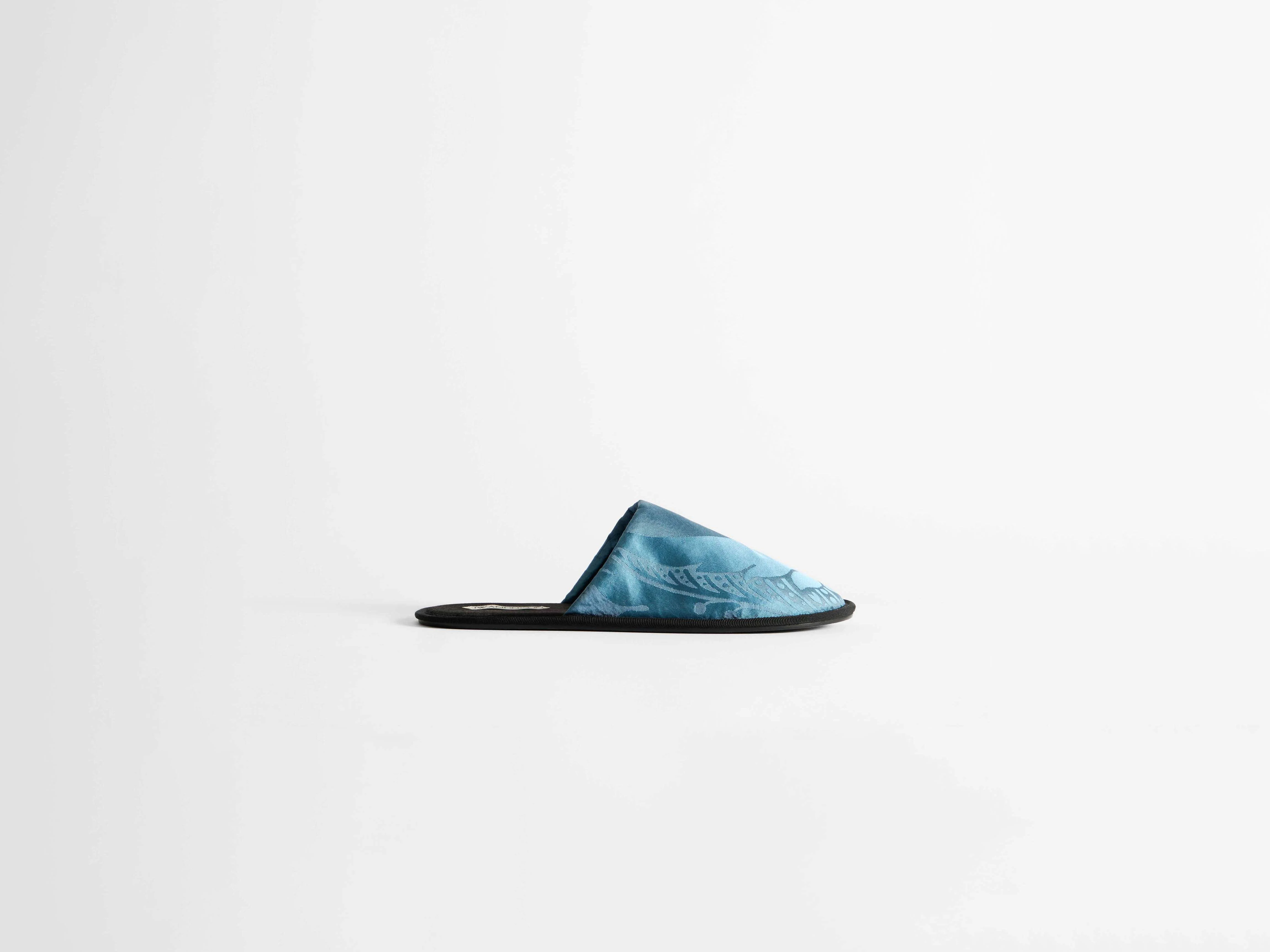MENS CLOSE TOE SLIDES IN AIRFORCE BLUE - 1
