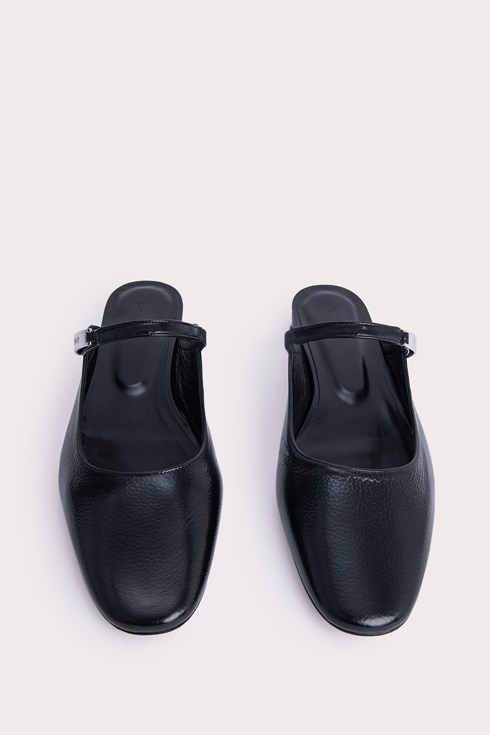 Etta Black Gloss Grained Leather - 5