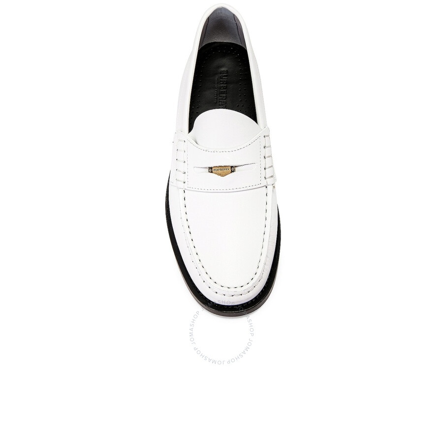 Burberry Logo-Detail Leather Penny Loafers - 4