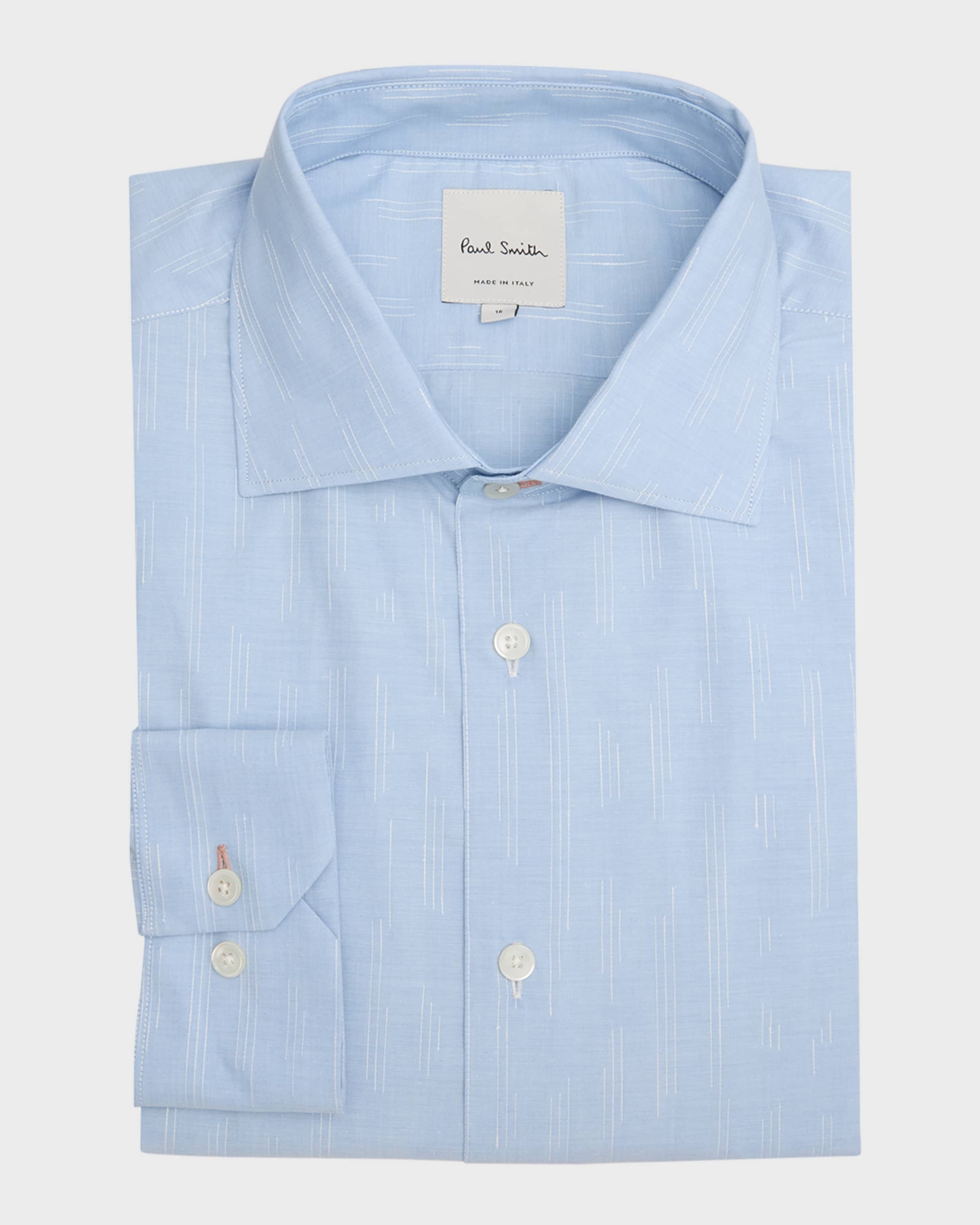 Men's Cotton Stitched Gradient Stripe Dress Shirt - 2