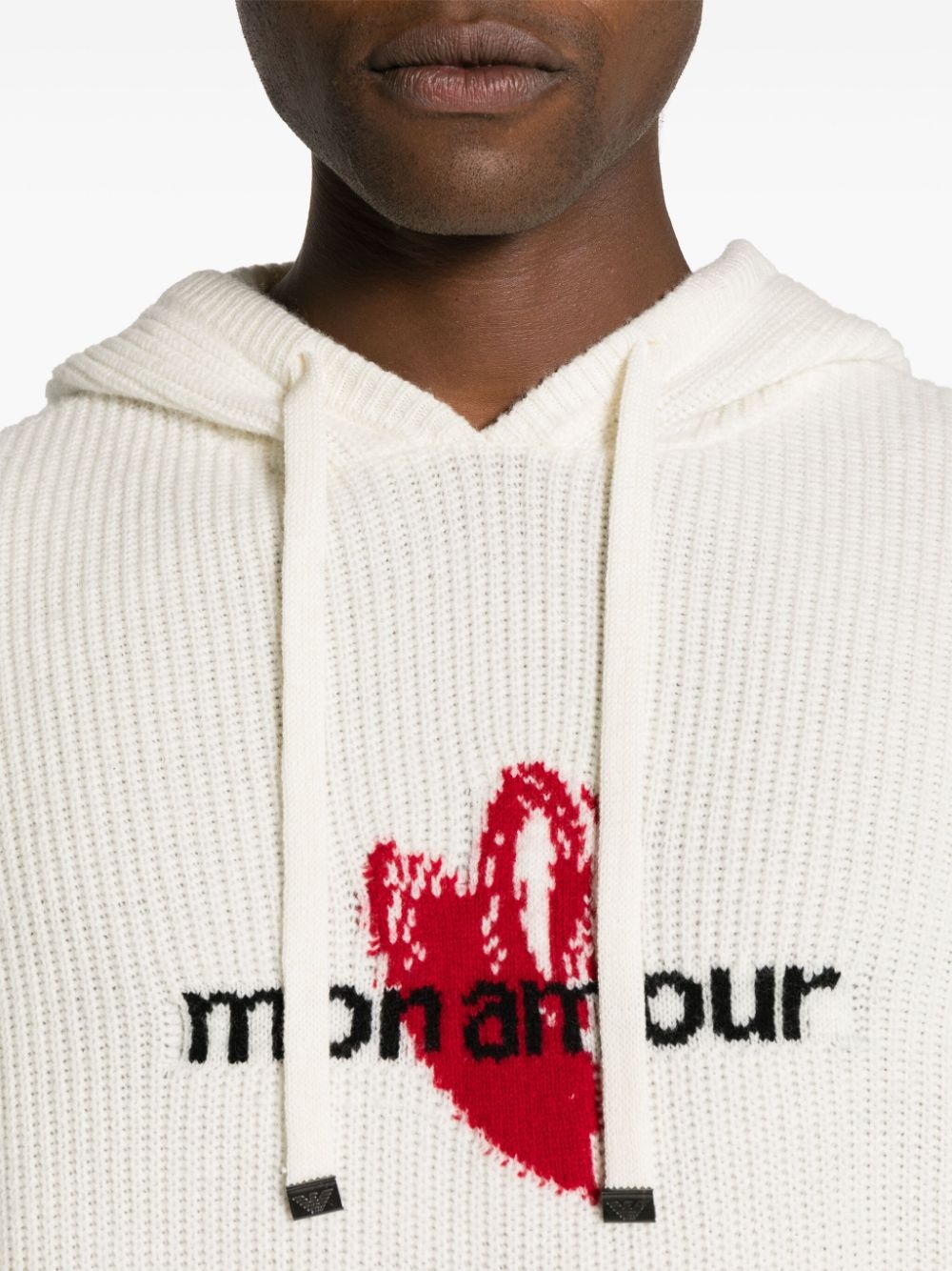 x Mon Amour intarsia-knit hoodie - 5