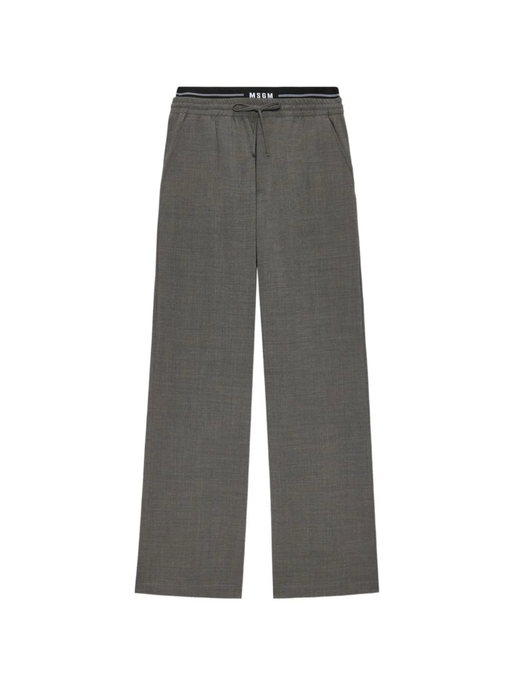 drawstring track pants - 1