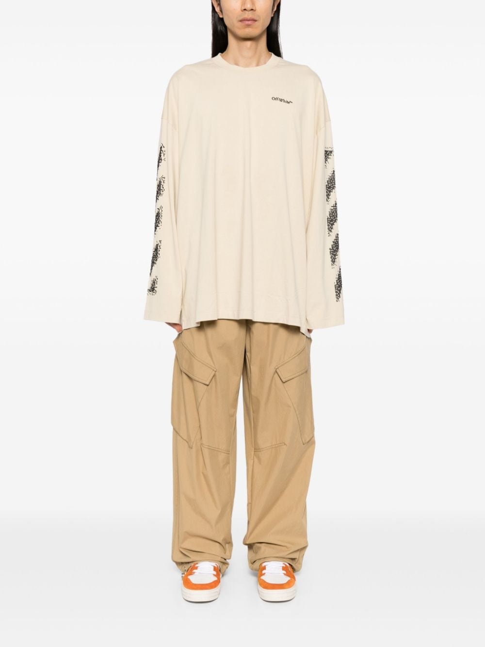 logo-embroidered long-sleeved T-shirt - 2