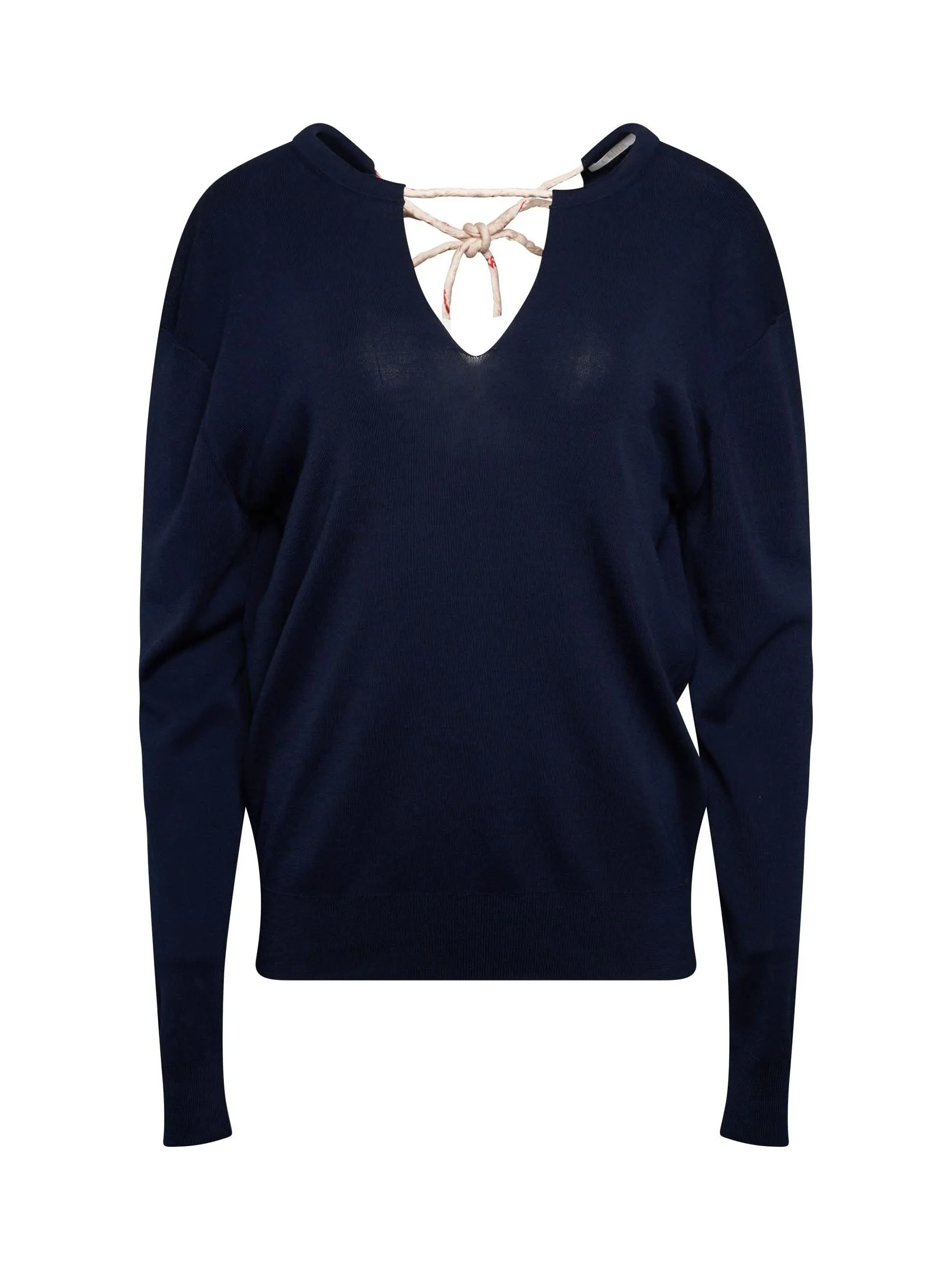 Knit Pullover in Navy - 1