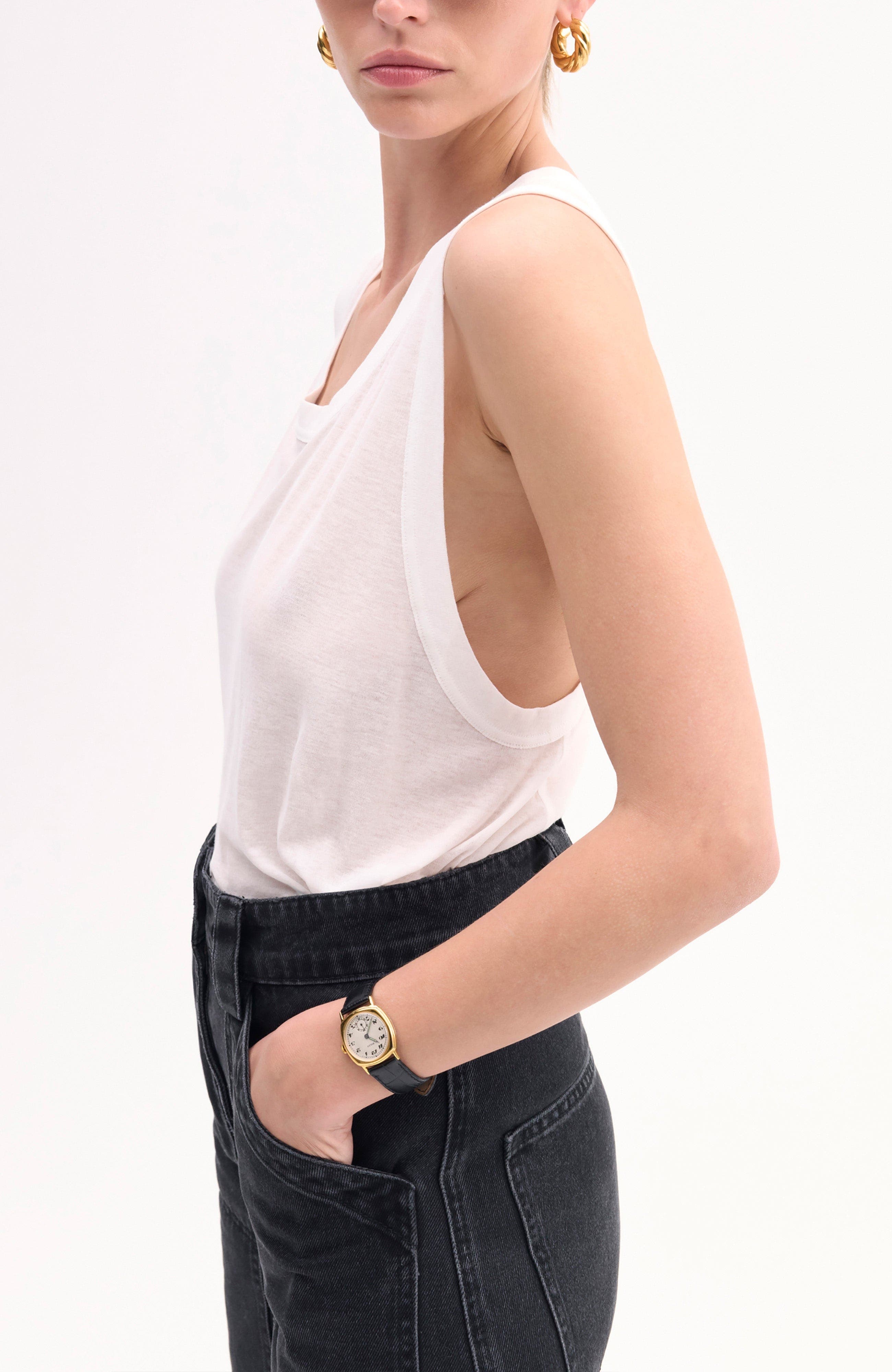 CO Loose Tank in Slub Jersey in White at Nordstrom - 2