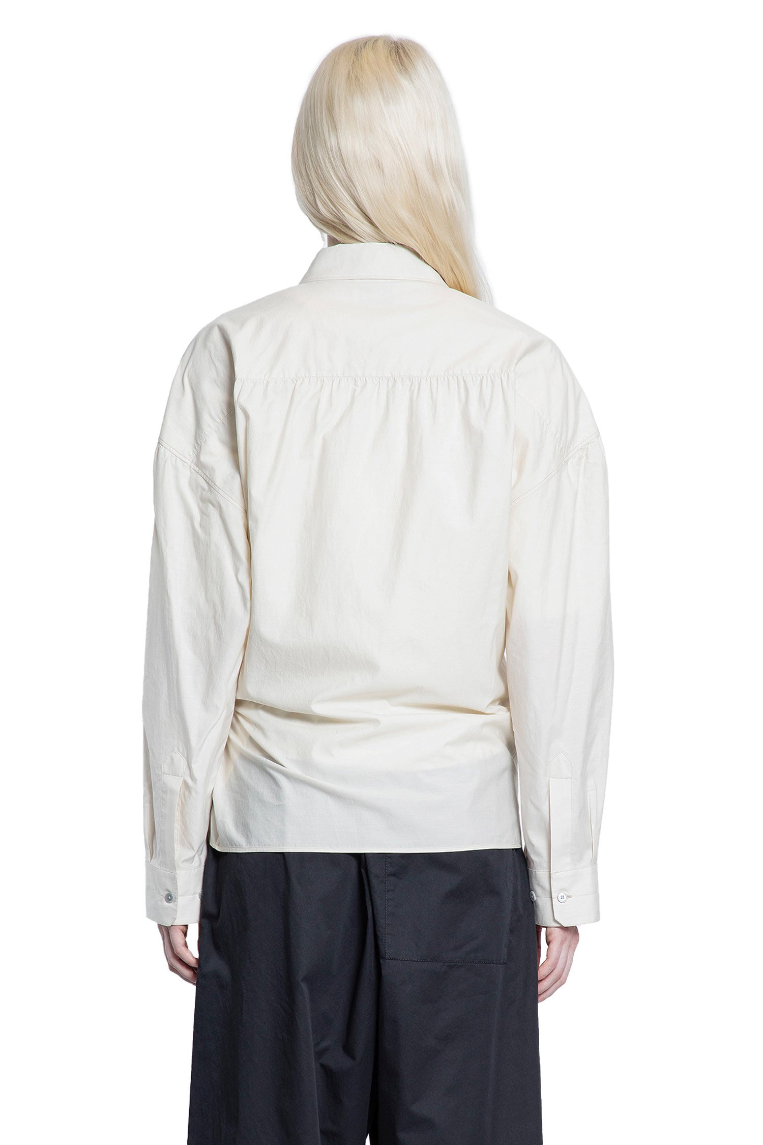 Straight-Collar-Twisted-Shirt - 3