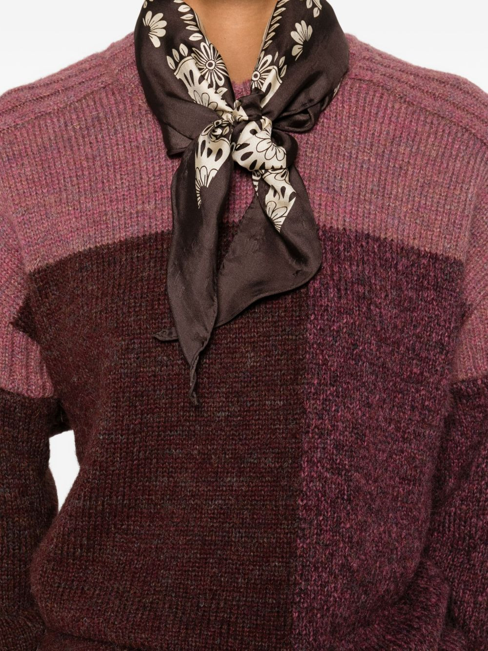 colour-block ribbed sweater - 5