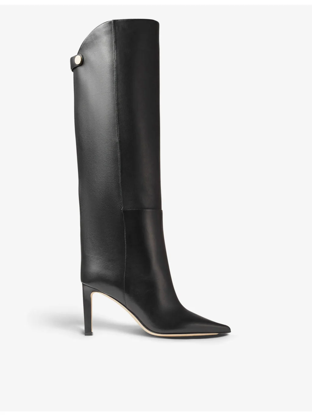Alizzie pointed-toe leather knee-high boots - 1