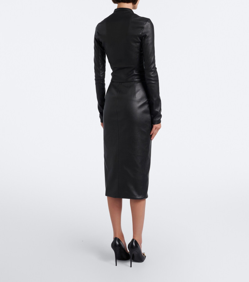 Leather midi skirt 5