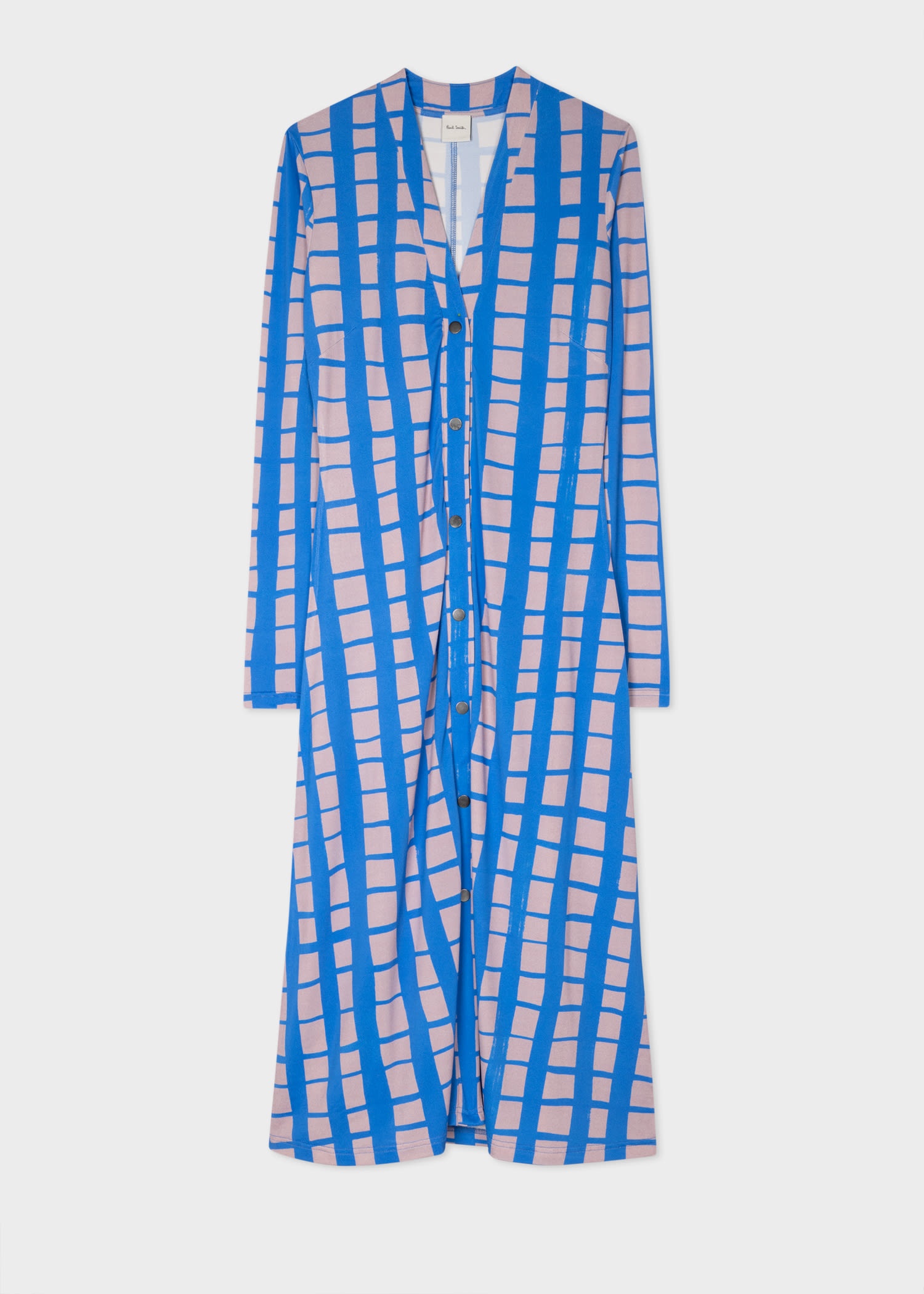 'Hand Drawn Check' Midi Dress - 1