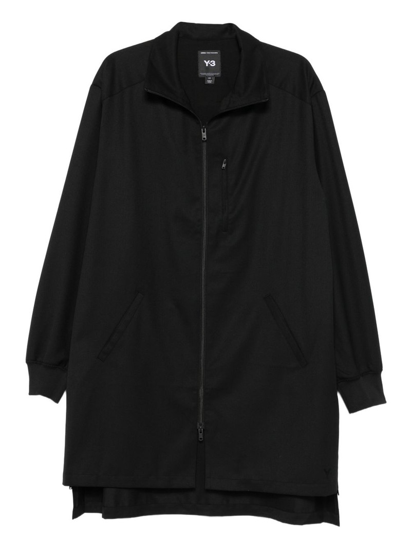zip-front long jacket 1