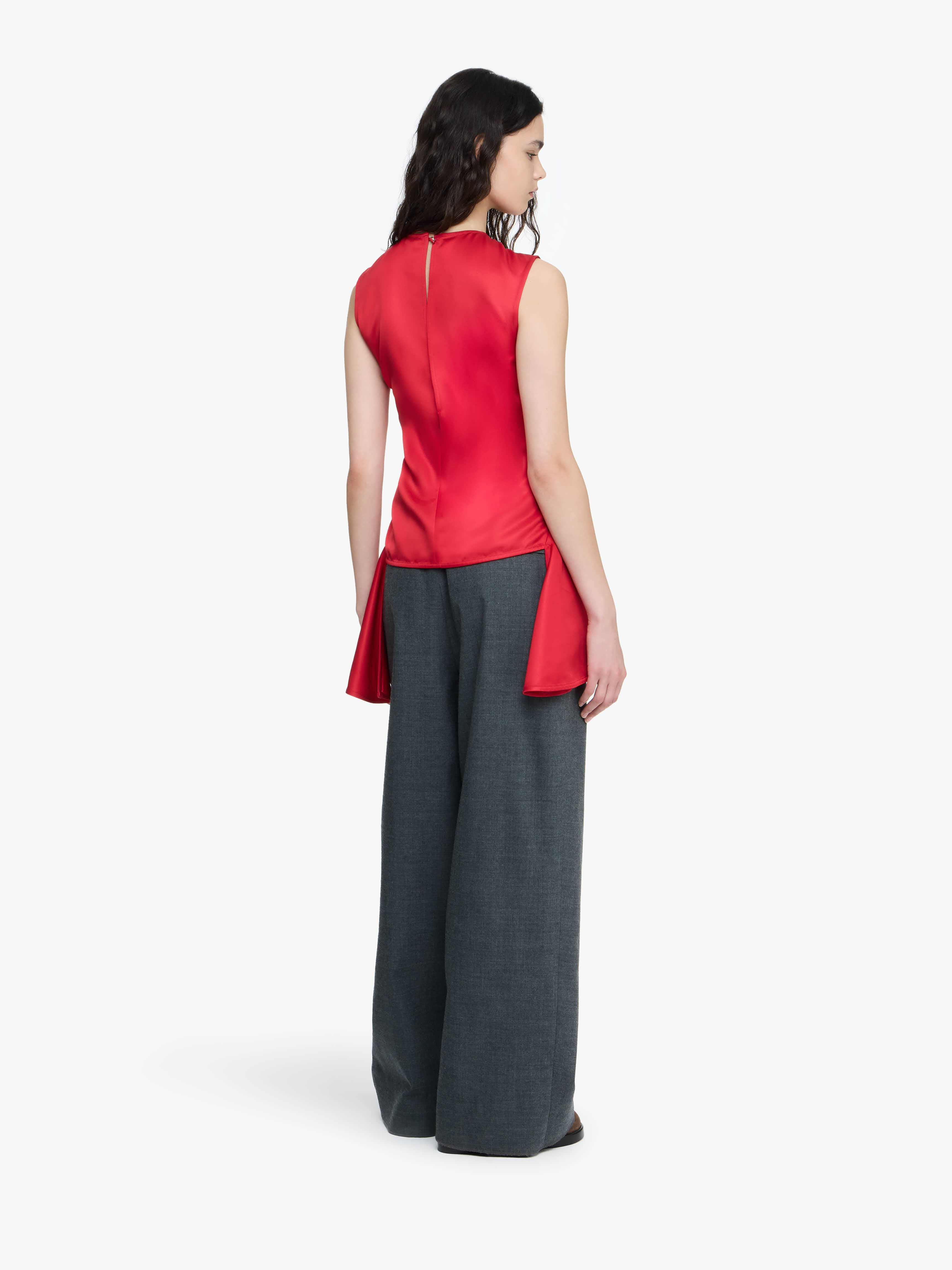 DRAPED HEM SLEEVELESS TOP - 3