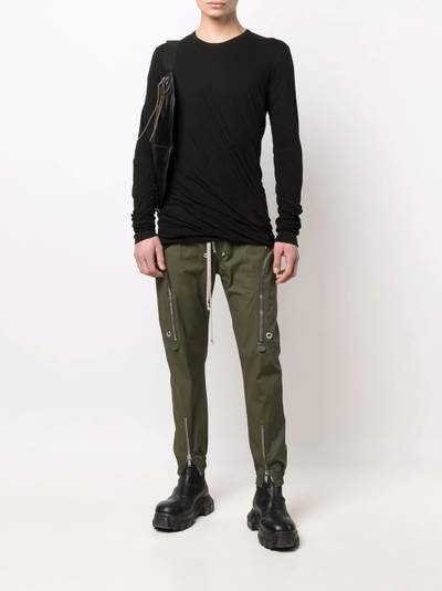 Rick Owens long-sleeved gathered t-shirt outlook