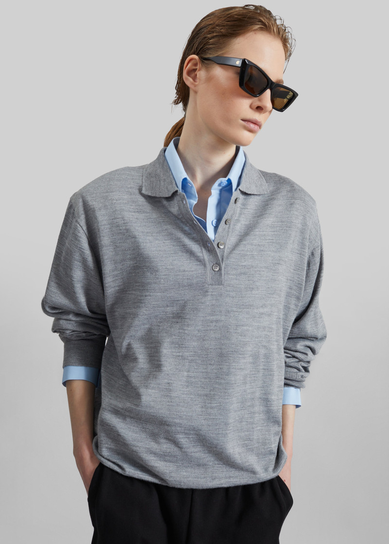 Avallon Padded Knit Polo - Grey 3