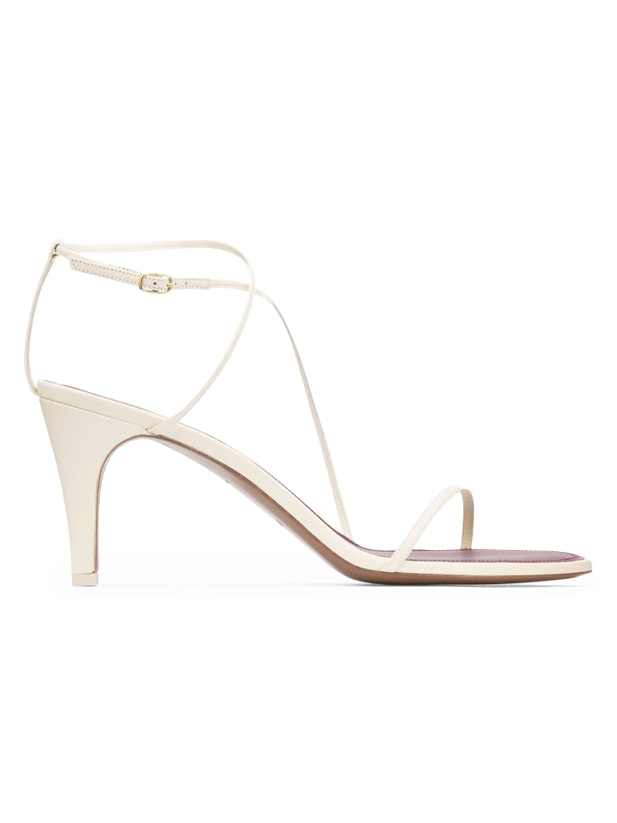 Women's Nostalgic Modernism Chamu 80MM Leather Sandals - Cream - 1