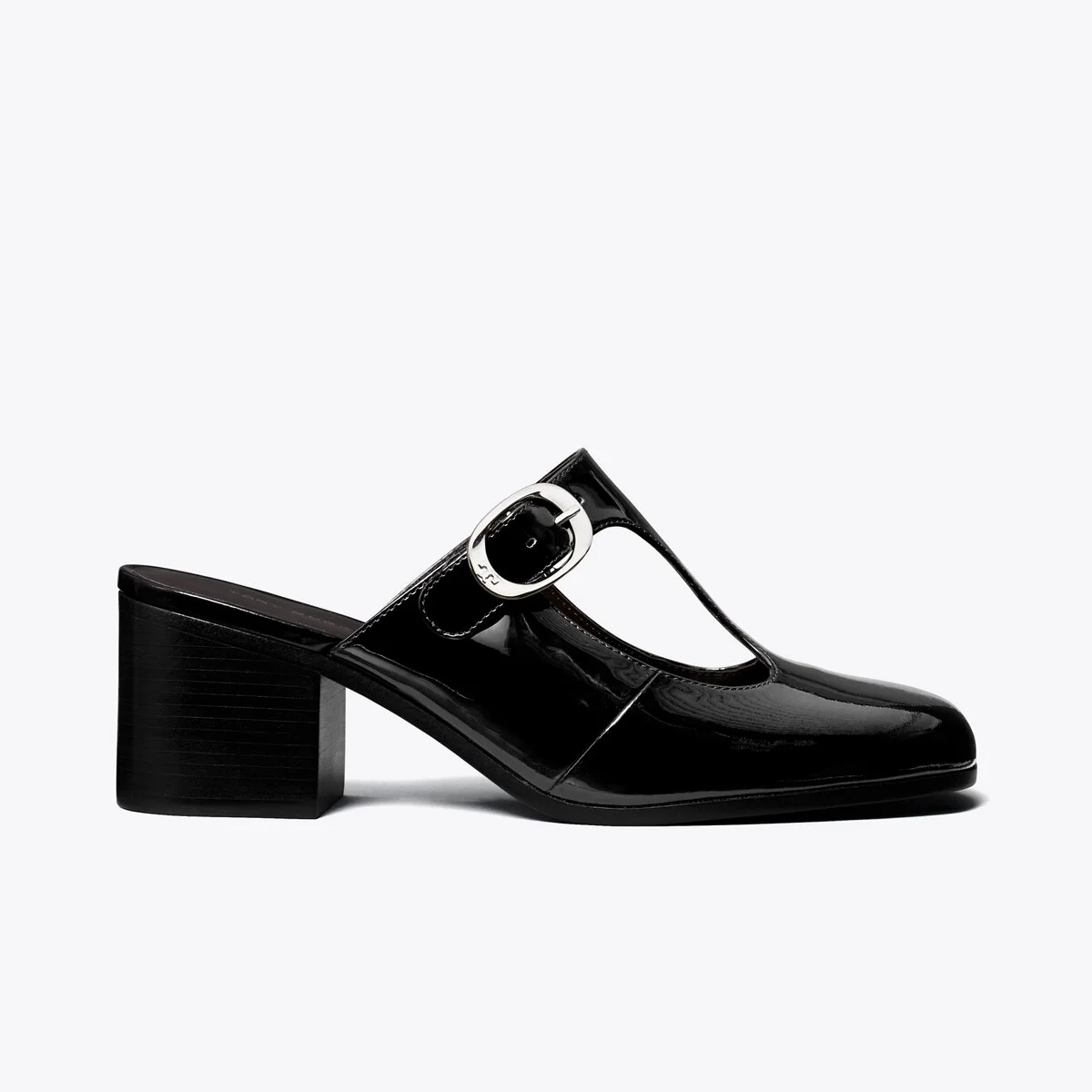 Violet T-Strap Heeled Mule - 1
