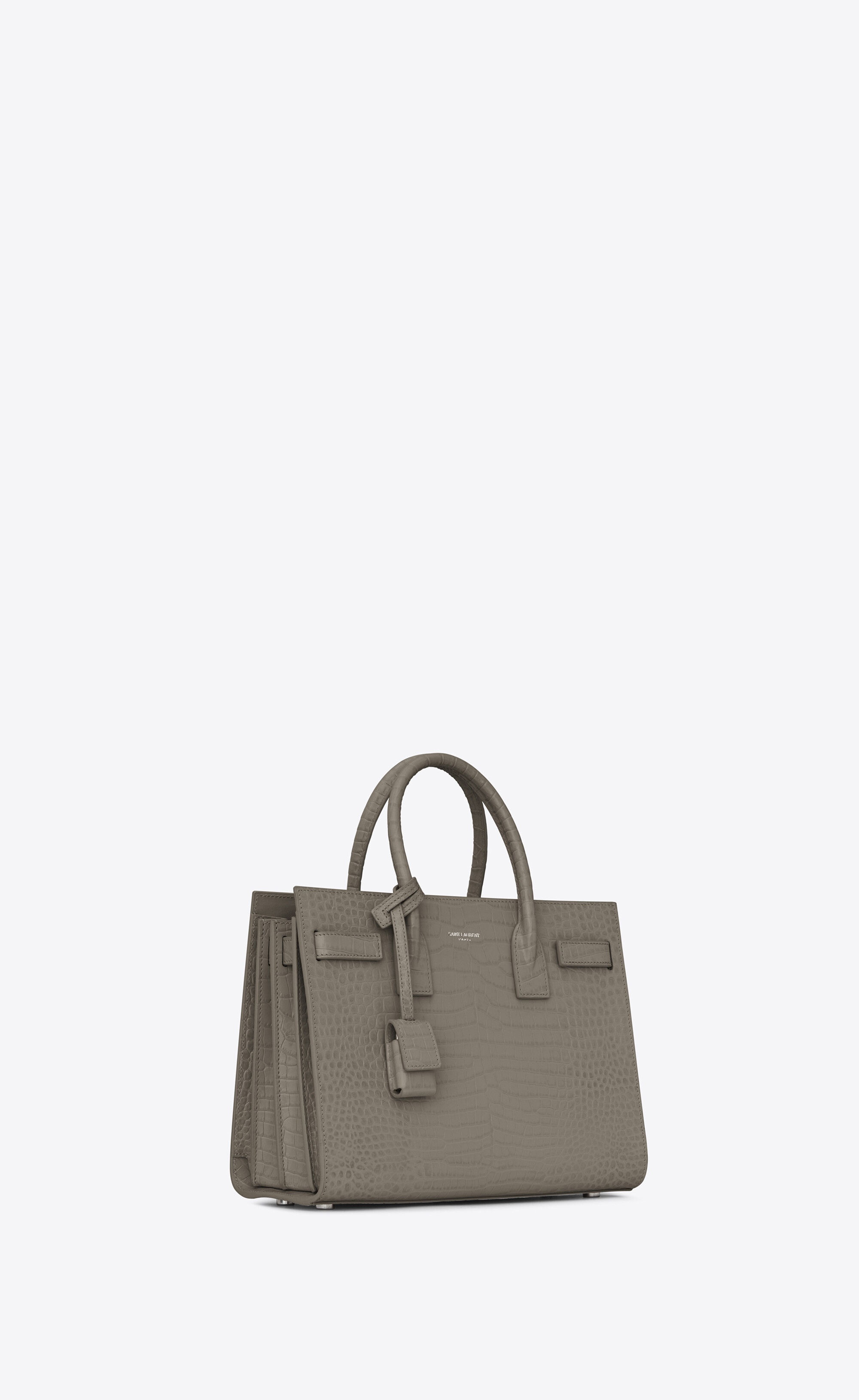 classic sac de jour baby in crocodile-embossed shiny leather - 6