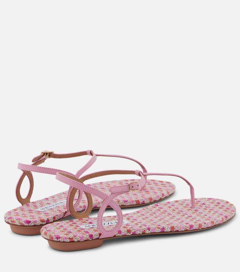 AQUAZZURA Almost Bare leather thong sandals outlook