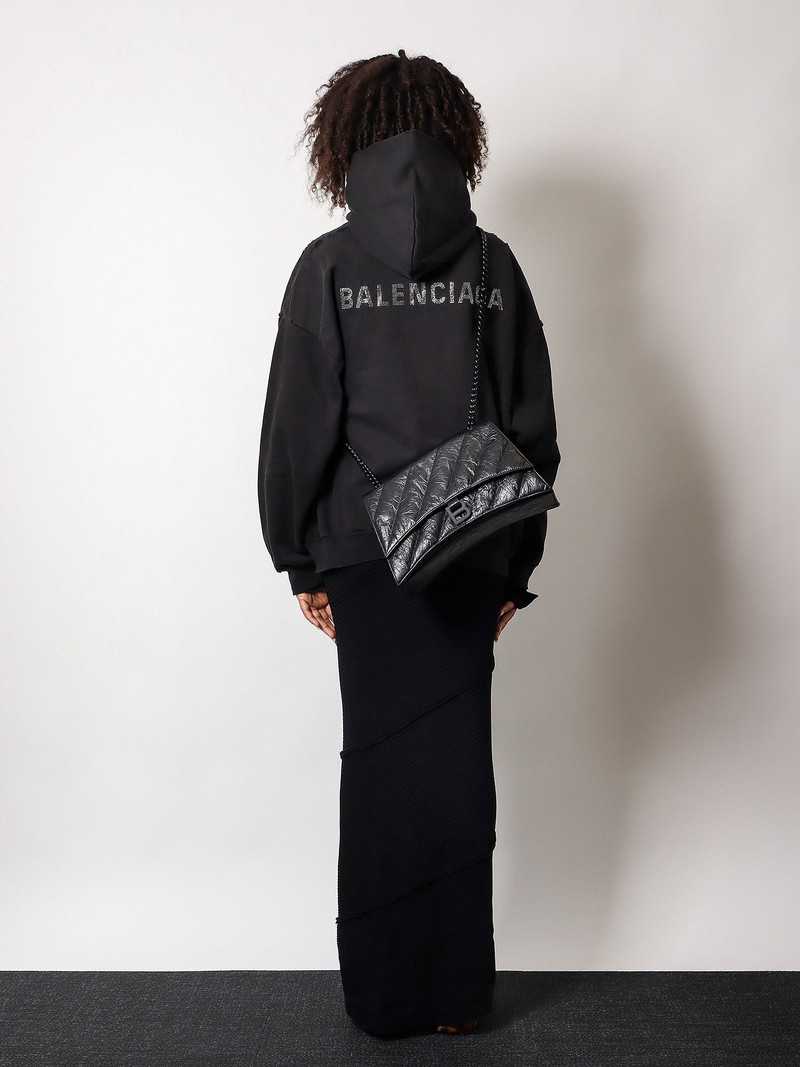 BALENCIAGA Matelassé Leather Shoulder Bag With Frontal Monogram outlook