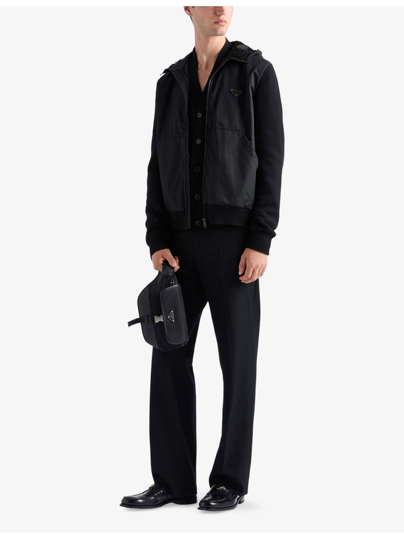 Prada Logo-Embellished Re Nylon and Leather Cross-Body Bag outlook