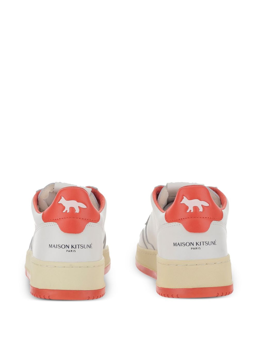 leather low-top sneakers - 3