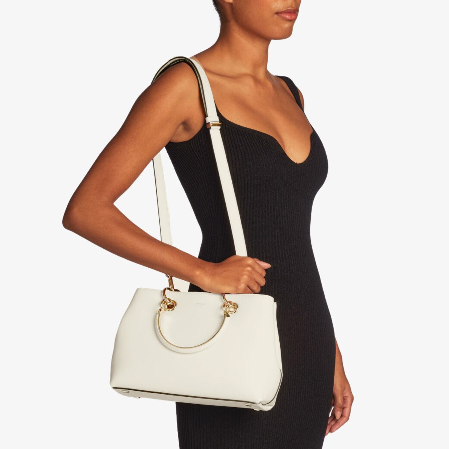 Bon Bon Tote S
Latte Soft Shiny Calf Leather Tote Bag - 4