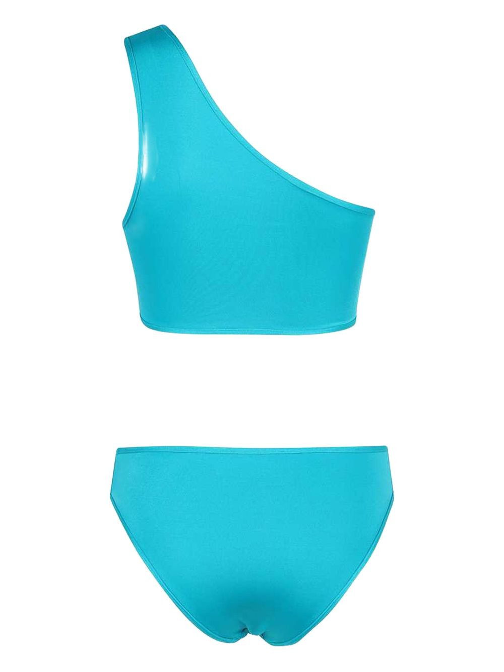 logo-print one-shoulder bikini - 4