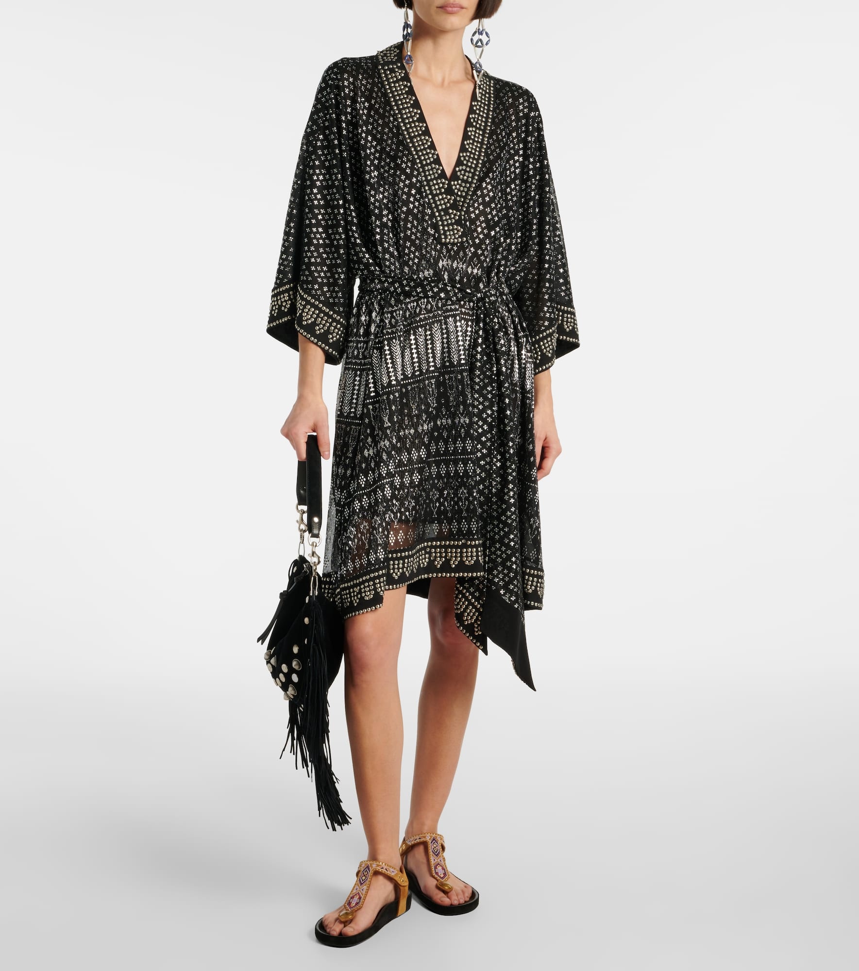 Nawel embellished lamé minidress - 2