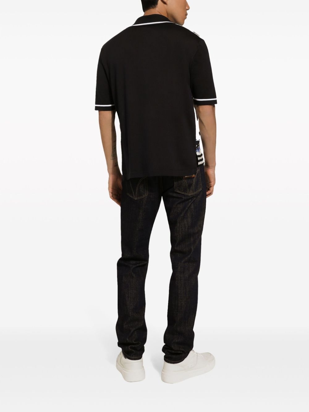logo plaque straight-legged jeans - 3