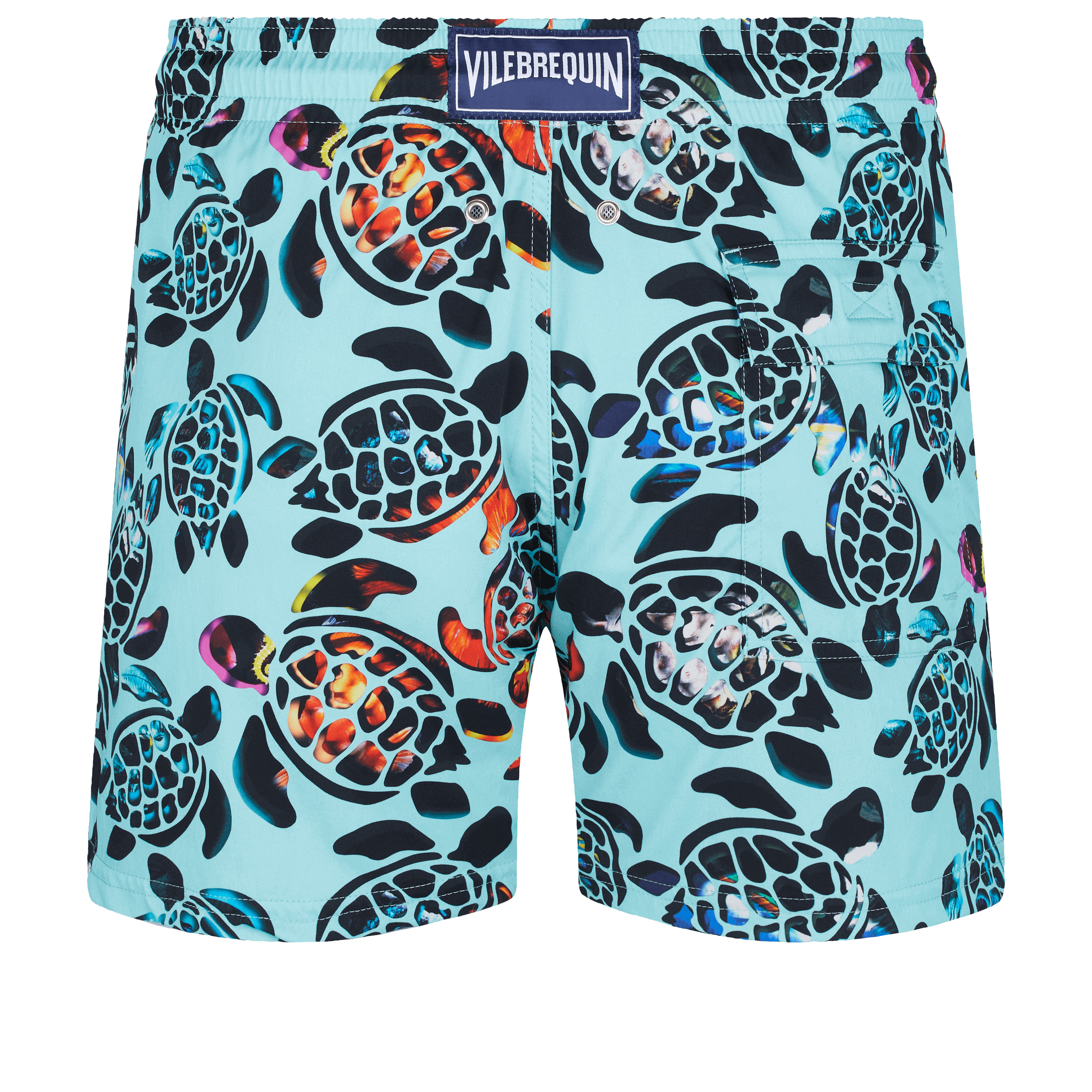 Men Stretch Swim Trunks Screen Turtles - 2