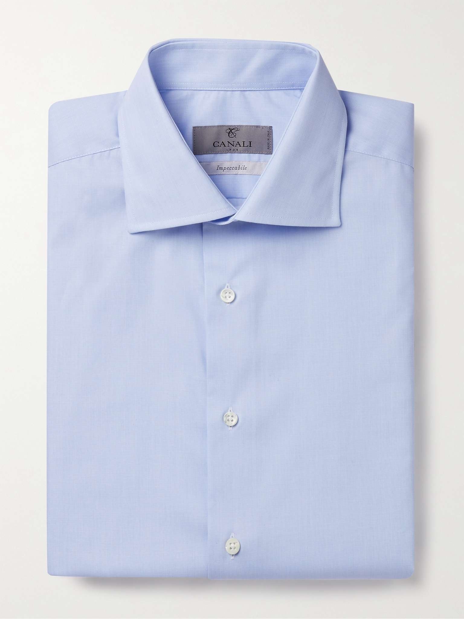 Cutaway-Collar Cotton Shirt - 5