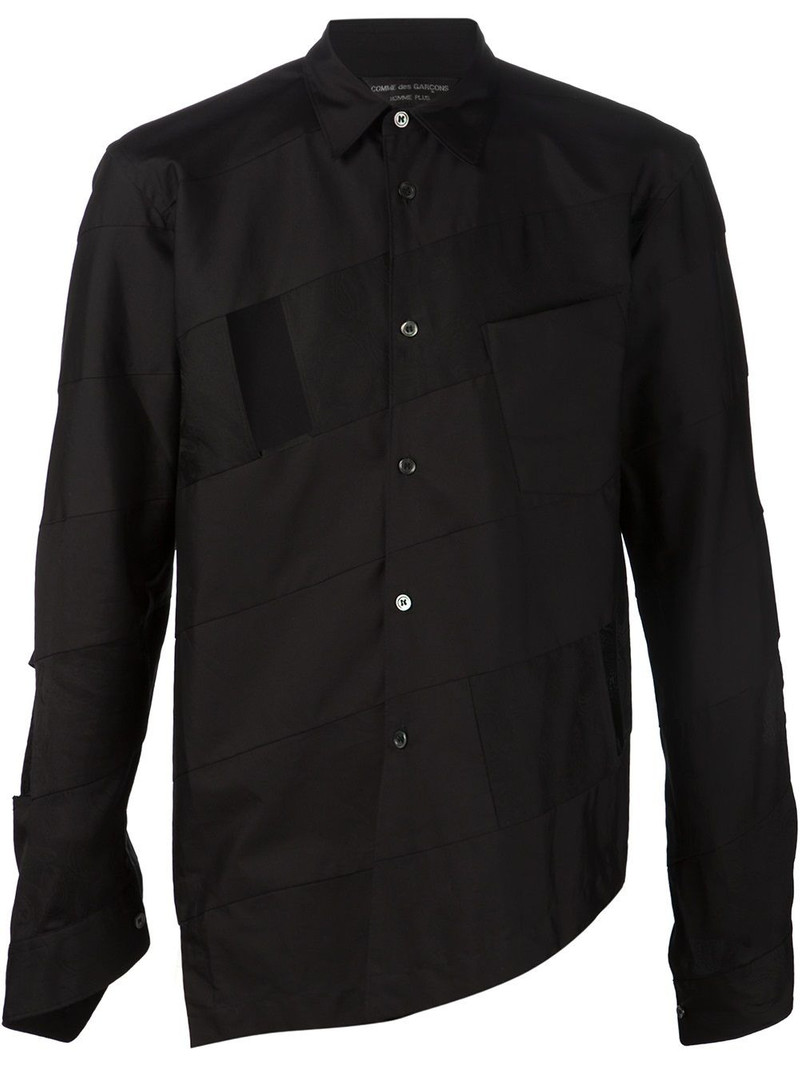cutout detail panelled shirt 1