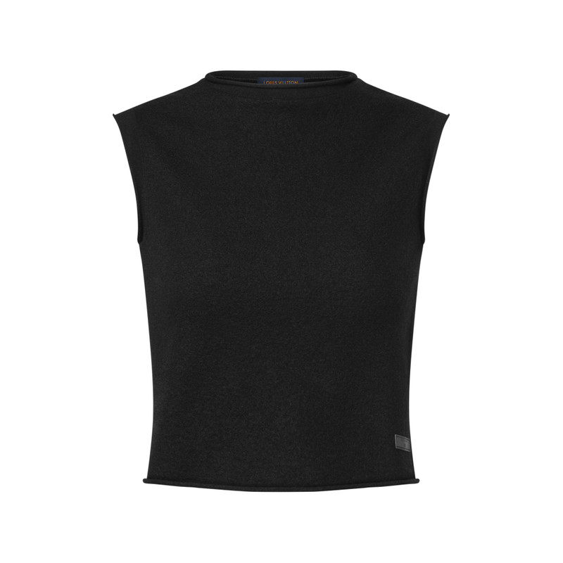 Rolled Hem Cropped Knit Top 1